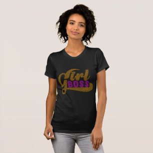 Girl Boss Rhinestone Funny T-Shirt