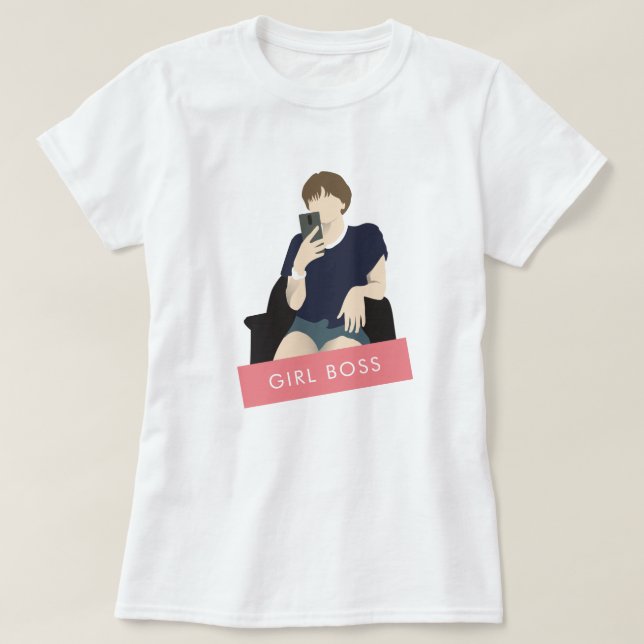 Girl Boss Selfie T-Shirt (Design Front)