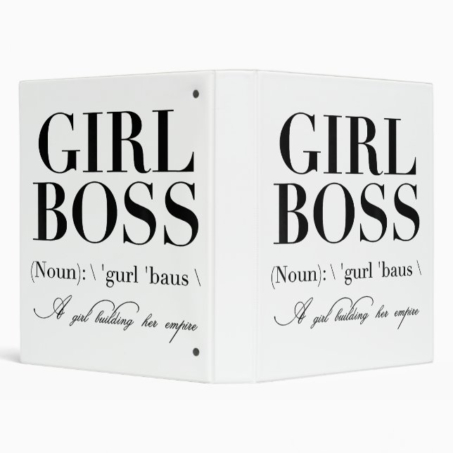 Girl Boss Tshirt, Girl Boss 3 Ring Binder (Background)