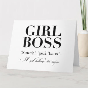 Girl Boss Tshirt, Girl Boss Card