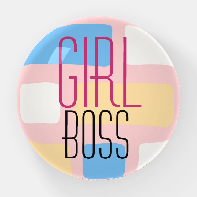 Girl Boss Typography Paperweight (Front)