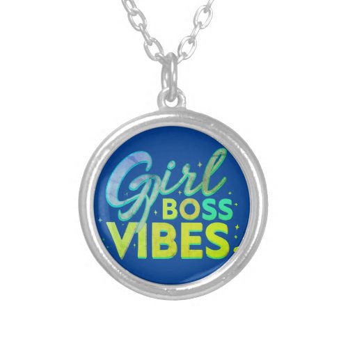 Girl Boss Vibes Silver Plated Necklace