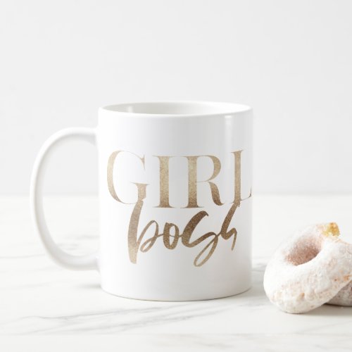 Girl Boss  Yellow Gold  Modern Powerful Coffee Mug