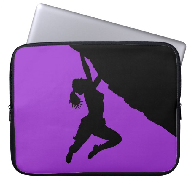 girl boudering laptop sleeve (Front)