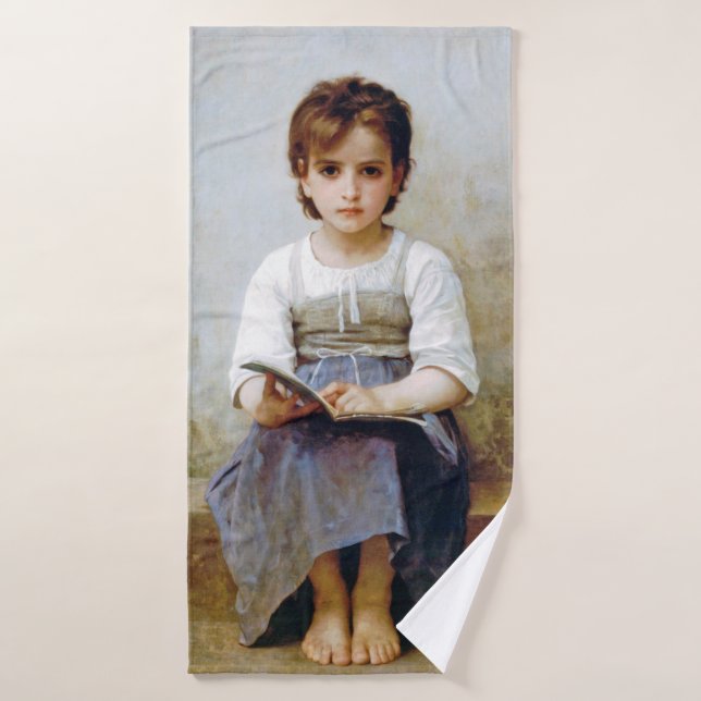 Girl, Bouguereau Bath Towel (Bath Towel)