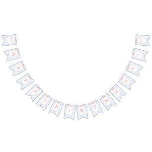 Girl Bow 4th of July Birthday Banner