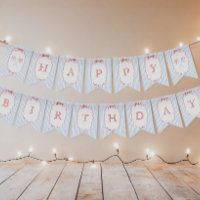 Girl Bow 4th of July Birthday Banner