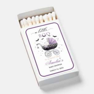 Girl bow Ghost Halloween Little Boo Baby Shower Matchboxes