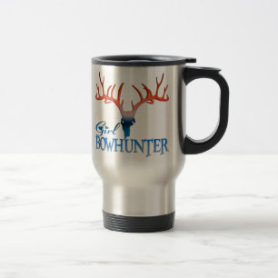 GIRL BOWHUNTER DEER Travel Mugs