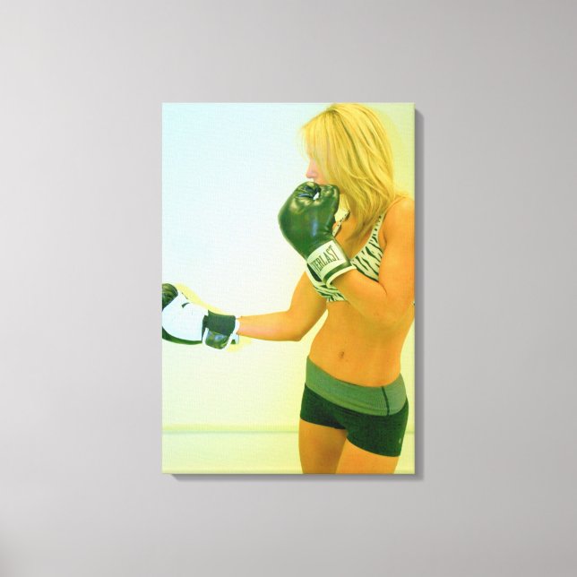 girl boxer wrapped canvas (Front)