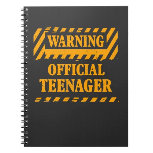 Girl Boy 13th Birthday Warning Official Teenager Notebook