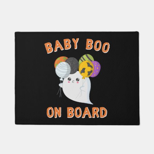 Girl Boy Halloween BABY BOO on Board Womens Shirt Doormat