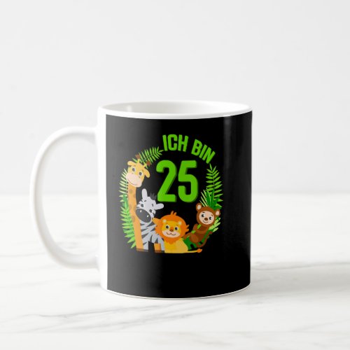 Girl Boy I Bin 25 Years Old 25th Birthday Jungle  Coffee Mug