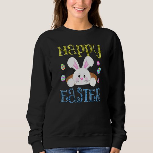 Girl Boy Kid Toddler Easter Cute Bunny Happy Easte Sweatshirt