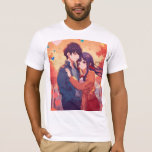 Girl &amp; boy showing love for each other anime art m T-Shirt