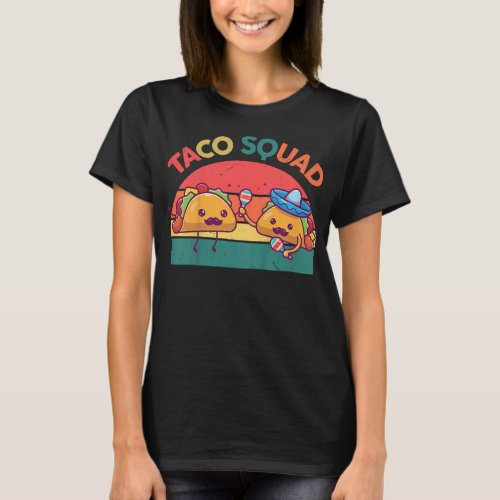 Girl Boy Taco Squad Funny Mexican Food Gift T_Shirt