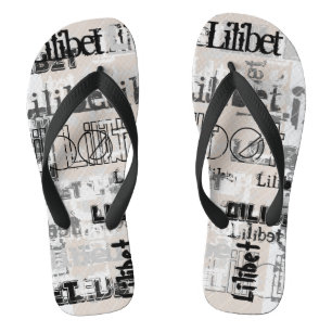 Girl Boys Name Gifts Accessories Coral Peach Flip Flops