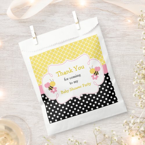 Girl Bumble Bee Baby Shower Party Favor Bag