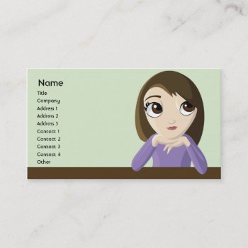 Girl - Business Business Card by ZazzleProfileCards at Zazzle