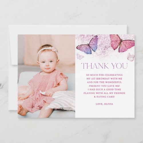 Girl Butterfly Theme 1st Birthday Party