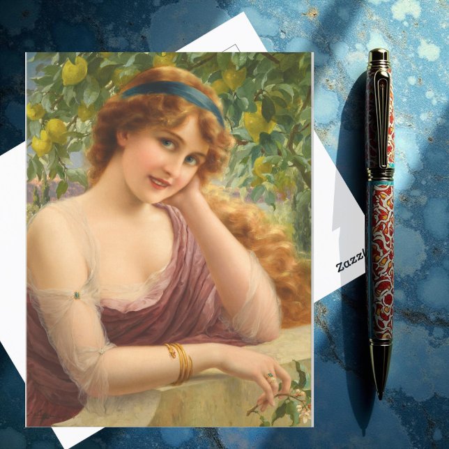 Girl by Lemon Tree by Emile Vernon Postcard (Creator Uploaded)