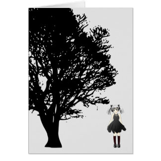 Girl by Tree Cards