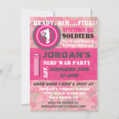 Girl Camo War Birthday Party Invitations (Front)