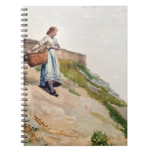 Girl Carrying a Basket 1882 by Winslow Homer Notebook