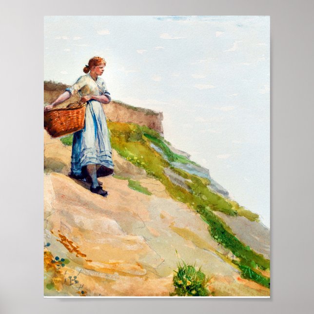 Girl Carrying a Basket by Winslow Homer Poster (Front)