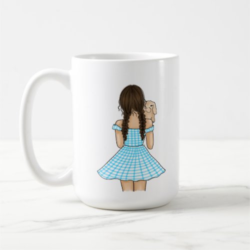 Girl Carrying a Pet Bunny with Custom Name Coffee Mug