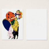 Girl carrying pumpkin (Front & Back)