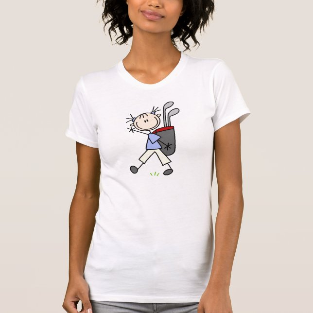 Girl  Carrying The Golf Bag Shirt (Front)