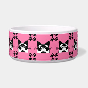 Girl Cat Feline Lovers Owners  Bowl