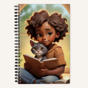 Girl & Cat Notebook