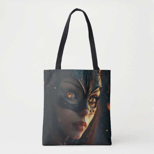 Girl & Cat Powa Tote Bag (Front)