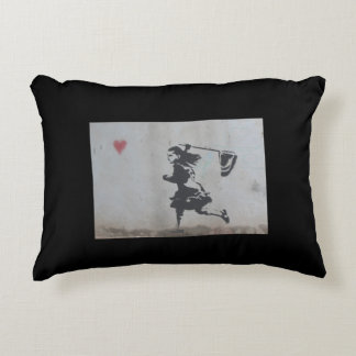 Girl Catching Heart Pillow