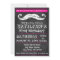 Girl Chalkboard Mustache Birthday Invitation