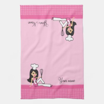 Girl Chef American Mojo Kitchen Towel by ShopDesigns at Zazzle