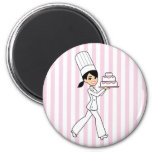 Girl Chef Print Magnet at Zazzle