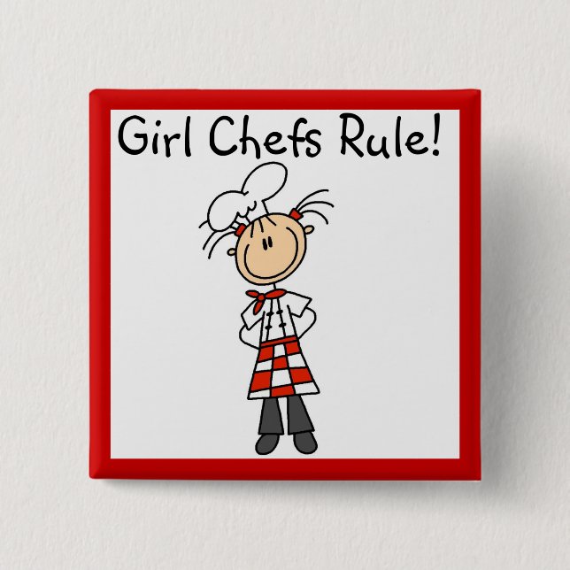 Girl Chefs Rule Button (Front)