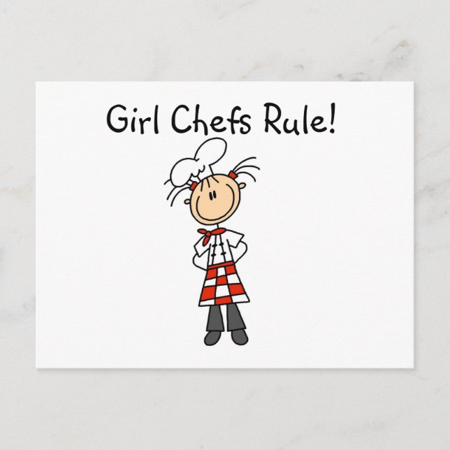 Girl Chefs Rule Postcard (Front)