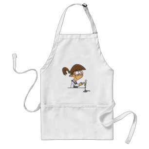 Girl Chemist Conducting Science Experiment Adult Apron