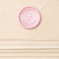 Wax seal stickers - cross christening baptism envelope adhesive wedding