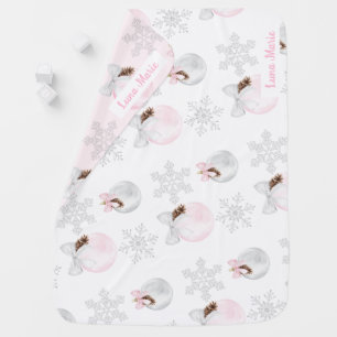 Girl Christmas Personalized Baby Blanket