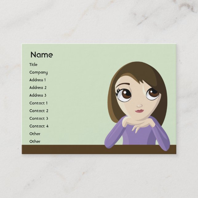 Girl -Chubby Business Card (Front)