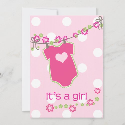 Girl Clothesline Sprinkle Invitation