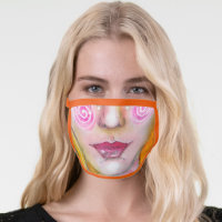 Girl Clown Face Mouth Nose Funny Humorous Painting Face Mask