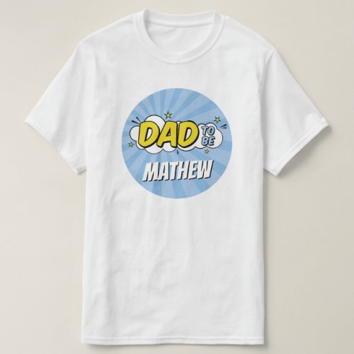 Girl Comic Book Superhero Baby Shower Dad T_Shirt