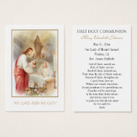 GIrl Communion Catholic Remembrance Holy Card