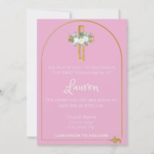 Girl Communion Invitation